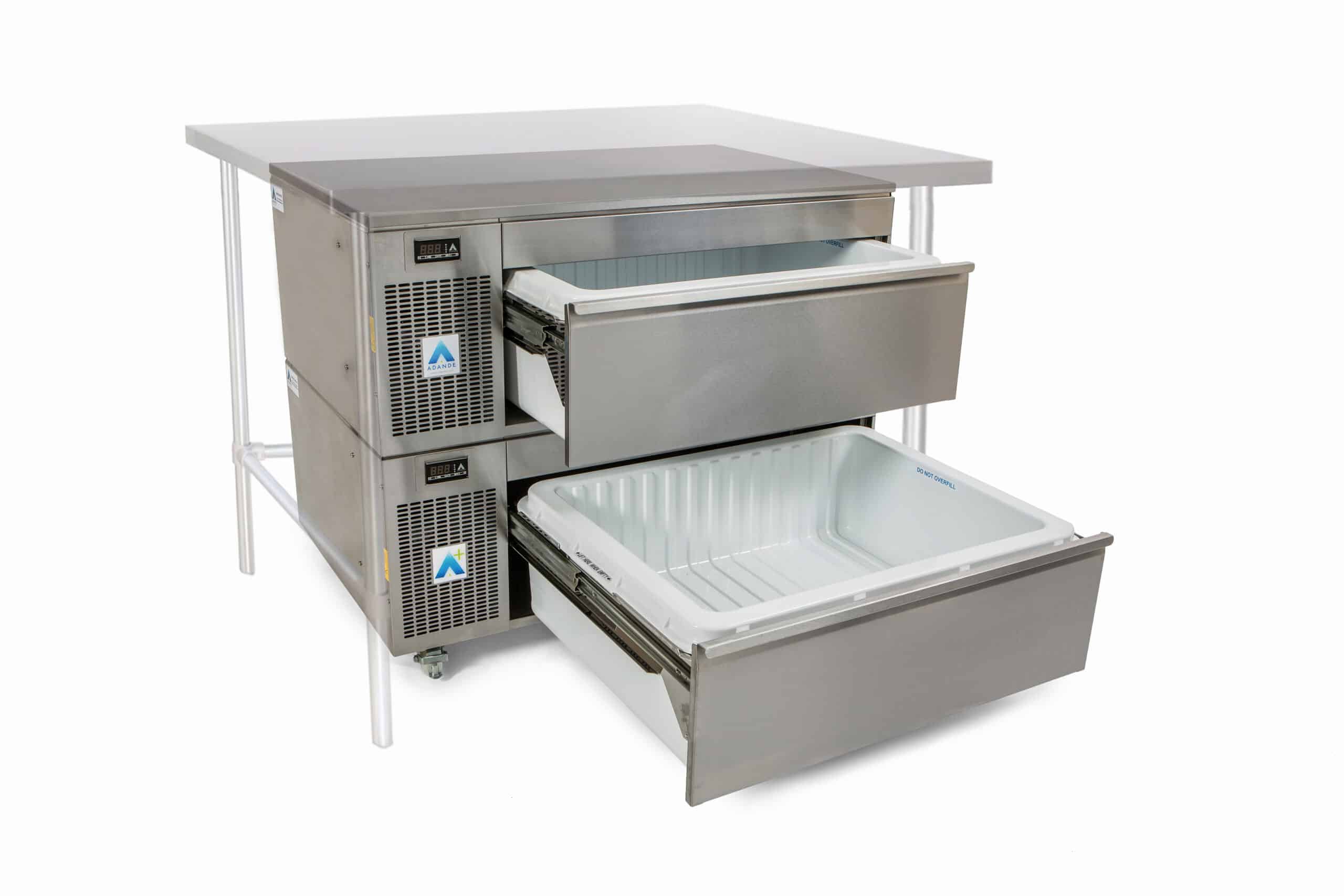VAS2 UNDERCOUNTER – COMBO – TWO DRAWER – SIDE ENGINE- STANDARD ON FRIDGE-ONLY