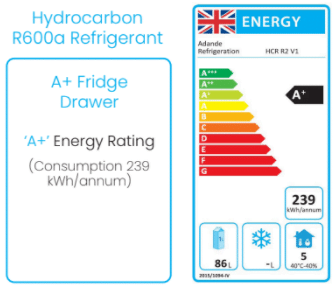 UNDER-COUNTER &ndash; FRIDGE ONLY &ndash; ONE DRAWER &ndash; REAR ENGINE &ndash; HCR1 SERIES
